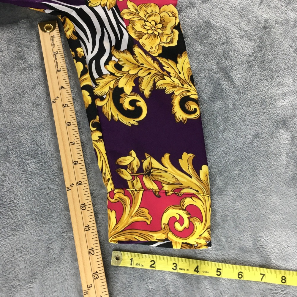 7th Ave New York & Company Maxi Dress Purple M Baroque Slip Twist Maximalist - Picture 12 of 16